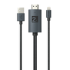 Porodo Braided HDMI Lightning Cable (2m/6.6ft) USB Connection For Charging Your Device at The Same Time