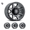 SILVERADO/SUBURBAN/SIERRA 2500/3500HD (18×9) 4x REBOUND HD TITANIUM 8×170 +6 OFFSET