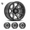 (17×8.50) 4x REBOUND TITANIUM 6×5.5″ (0 OFFSET)