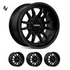 LC300 (17X9) 4x MATT BLACK ARC WHEELS (6/139) LITEFORGED +40 OFFSET