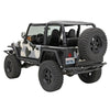Jeep Wrangler TJ/YJ SRC Rear Bumper and Tire Carrier with Receiver Hitch (Black)