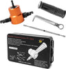 5pcs Double Head Cutter Sheet Metal Nibbler Cutter Power Drill Attachment with Metal Storage Box