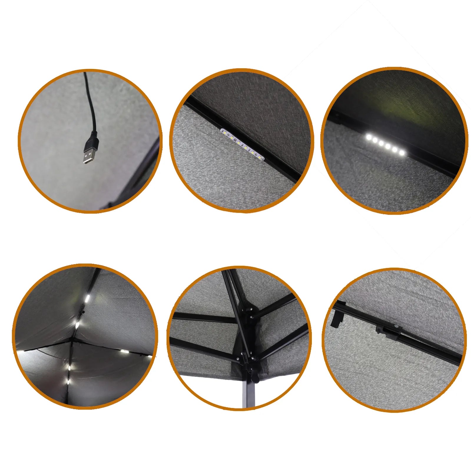 Camouflage -Outdoor Umbrella with LED Lights