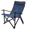 Campingmoon Foldable Canvas Camping Low Style Chair - Blue