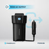 Powerology 150W Cup Holder Power Inverter Dual USB-C & USB-A QC3.0