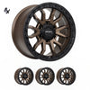 Prado 250 (17X9) RAID MATT BLACK BRONZE 4x ALLOY WHEELS (6/139) +35