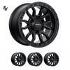 LC300 (18X9) RAID MATT BLACK 4x ALLOY WHEELS (6/135) +12