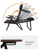 Shine trip six-gear adjustable recliner chair - Black