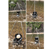 Campingmoon Fire Four-legged Stand with Carrying Bag