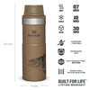 STANLEY CLASSIC PETER PERCH TRIGGER-ACTION TRAVEL MUG | PERCH TAN | 0.47L