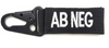Blood Type Black Keychain